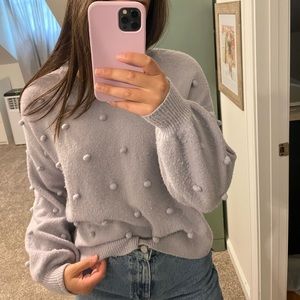 Light Purple Textured Sweater | Madewell size S